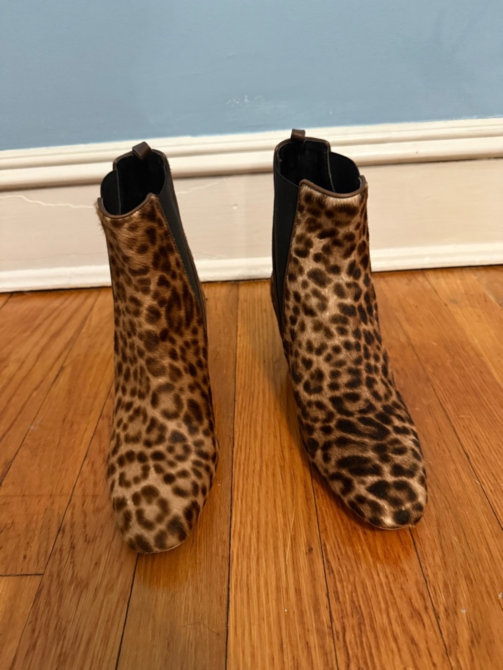 Rupert Sanderson Leopard-Print Chelsea Ankle Boots in Brown and Black